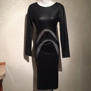 Faux Leather Like Dress